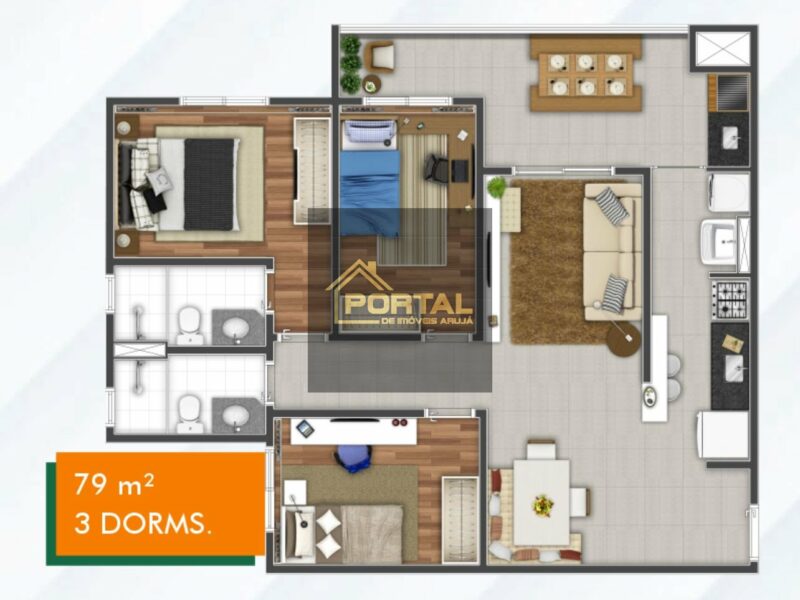 Apartamento à Venda no Bairro Limoeiro - 3 Dormitórios - CEA-00024